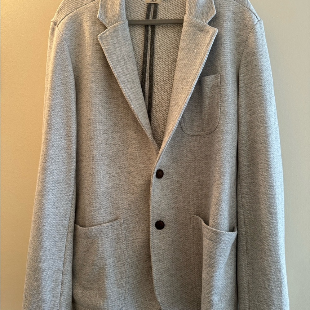 Faherty Gray Sport Coat Relaxed Knit Blazer